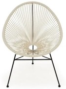 SCAUN TERASA MOON,73X82X90 CM,GRI/NEGRU,RATAN PE,PICIOARE OTEL VOPSIT ELECTROSTATIC