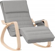 vidaXL Scaun balansoar, gri deschis, material textil