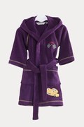 Halat pentru copii PILOT + papuci în cutie cadou 2 ani (mărime 92 cm) Violet