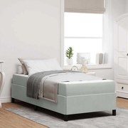 vidaXL Cadru de pat Gri deschis, gri și alb 80 x 200 cm Catifea