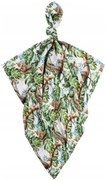Baby Nellys Bambus scutec Lux - ghepard, 75 x 75 cm, verde, alb