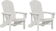 vidaXL Scaun pentru Grădină 2 pcs Alb 82 x 74 x 92 cm Polietilenă