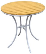 Masa bistro Muhler Polywood 1000799, 70x72 cm, Potrivita pentru exterior, Gri/Maro