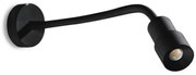 Aplica de perete tip spot LED cu brat flexibil LUMI FLEX neagra