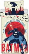 Lenjerie de pat pentru copii din bumbac pentru pat de o persoană 140x200 cm Batman "Gotham's Knight" – Jerry Fabrics