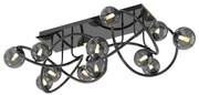 Lustră LED aplicată NANCY Wofi 9014-1205 12xG9/3,5W/230V negru/crom