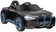 Mașină electrică pentru copii 3-8 ani cu licență BMW cu telecomandă, claxon și faruri, 115x67x45cm negru-roșu-albastru deschis HOMCOM | Aosom Romania
