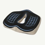 Perna ortopedica sezut memory foam cu gel ORTO COCCIS Gel Stronger, Negru