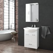 Dulap cu oglinda suspendat Drop Ritmo alb 1 usa 48 cm stanga