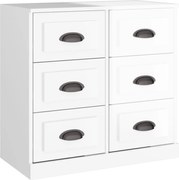 vidaXL Servantă, alb extralucios, 70x35,5x67,5 cm, lemn prelucrat