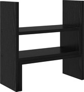 vidaXL Suport pentru Birou Monitor Stejar Negru 40 x 17 x 41 cm