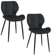 Scaun de sufragerie Saira (Negru) (2buc). 1071284