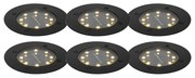 Set 6 spoturi la sol negru cu LED IP65 Solar - Terry