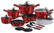 Set de oale de gătit Berlinger Haus 18 piese Burgundy Metallic Line