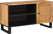 vidaXL Cabinet TV cu ușă Maro 80 x 33 x 46 cm Lemn de mango solid