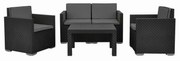 Set de grădină Rattan, 4 buc, antracit