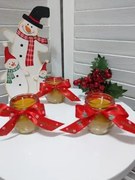 Lumanare din ceara Merry Christmas - rosu