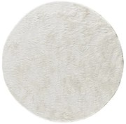 Covor alb rotund ø 120 cm Roma Liso – Universal