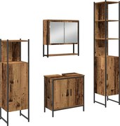 vidaXL Set de mobilier pentru baie 4 pcs Maro 33 x 33 x 185.5 cm