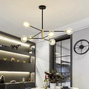 Lustra suspendata Negru-Gold Lux, Elit's 6 globuri