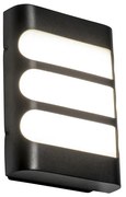 Aplică modernă neagră cu LED inclusă IP44 - Gaev