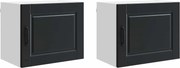 vidaXL Dulap de bucătărie 2 pcs Negru 50 x 31 x 40 cm Lemn compozit
