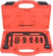vidaXL Set de scule pentru compresia arcurilor de supape, 10 piese