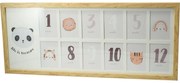 Rama foto pentru copii Panda, 60 x 25 x 1,8 cm ,MDF, 12x 6 x 9 cm