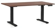 Masa inaltime reglabila OfficeTech D, 120 x 80 cm, bază neagră, nuca