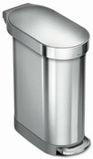 Simplehuman Coș de gunoi cu pedală Slim 45 l, inox