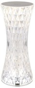 Lampa de masa cu baterii, plastic transparent cu efect de cristal Gixi transparent 8cm