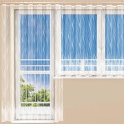 Perdea finisată din jacard KAROLINA - set pentru balcon