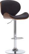 vidaXL Scaun de bar, negru, piele ecologică