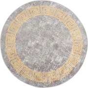 vidaXL Covor lavabil, gri, φ120 cm