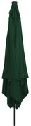 vidaXL Parasol de Grădină Verde și Negru 295 x 295 x 245 cm
