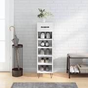 vidaXL Pantofar, alb extralucios, 30x35x105 cm, lemn prelucrat