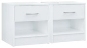 Casaria Set de noptiere BIANCA, 2 bucăți, 41x39x28 cm, alb