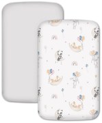 Set 2 cearceafuri din bumbac cu elastic roata pentru patut cosleeper 90x50 cm Kidizi, Sweet Dreams