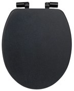 Capac toaleta Onyx Black, universal, MDF,  37.5 x 50 x H5.2 cm