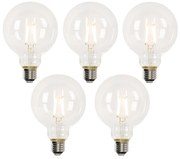 Set de 5 becuri LED inteligente E27 G95 4.5W 470lm 2700-6500K