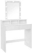 Jurhan Măsuță de toaletă VANESA cu iluminare, 80x40x145cm, albă