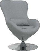 vidaXL Fotoliu ou Gri deschis 63 x 73 x 90 cm țesătură