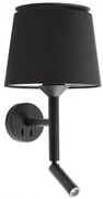 Aplica perete cu reader LED moderna design elegant SAVOY neagra