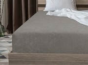 Cearsaf elastic fleece MOLTON gri inchis 180 x 200 cm