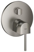 Baterie cada - dus incastrata Grohe Plus 3 iesiri antracit periat Hard Graphite fara corp ingropat