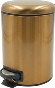 Coș de baie STEG cu capac cu închidere lentă, recipient detașabil, 3 l, cupru