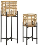 Mauro Ferretti Set Suport De Flori Rattan Cm Ø 38X90-33X60