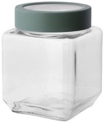 Altom Borcan pătrat din sticlă cu capac 500 ml,verde, 500 ml