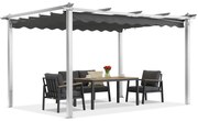 Barbados pergolă terasă 3x4 m Garden Point alb-antracit