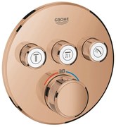 Grohe Grohtherm SmartControl Baterie dus cu termostat si 3 iesiri, rotunda, cupru (warm sunset)